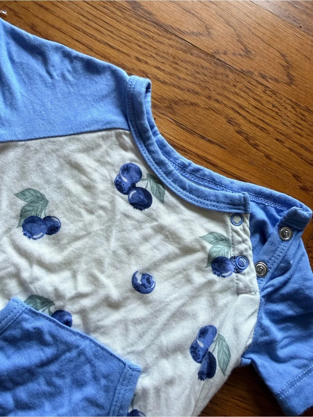 Kyte BABY Blue & White Blueberry Print Onesie